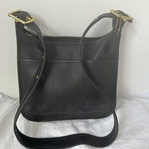 Coach black leather classic crossbody